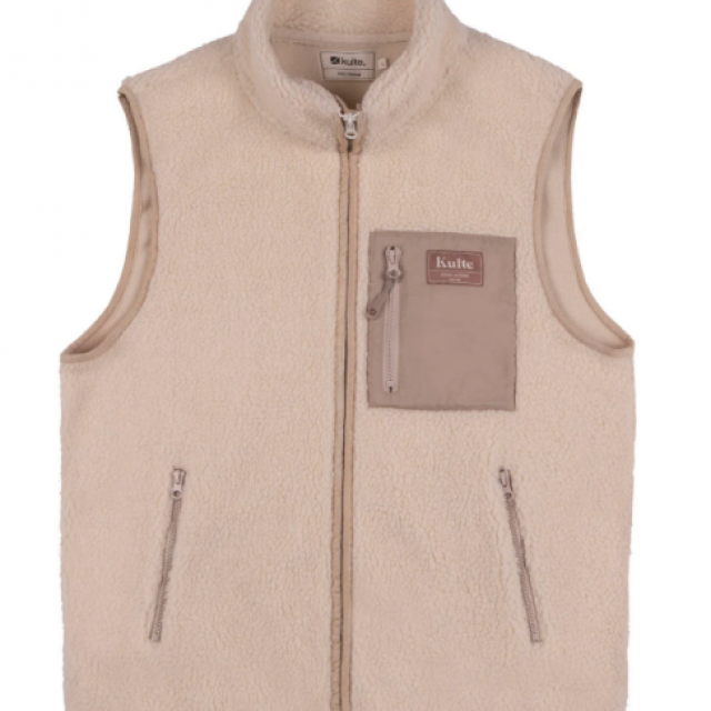 VESTE NO ARM SHERPA OFF WHITE de chez KULTE