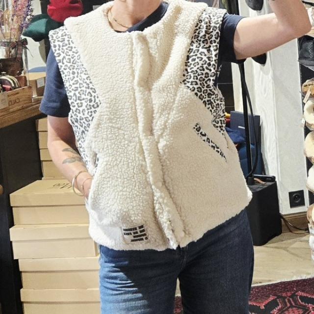 veste anouk et ninon Gino beige et empiècements léopard tout doudou